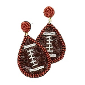 Boucles d'oreilles perlées pour enseignants ou boucles d'oreilles pendantes en forme de crayon Apple. Boucles d'oreilles hobo faites à la main, colorées, à longues pampilles, en perles de rocaille, motif plante. - Product Image 2