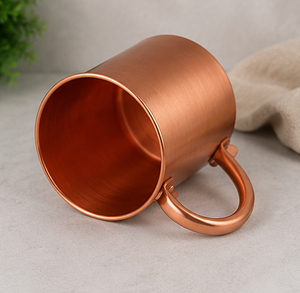 <b>Copper</b> <b>Mug</b> With Handle Minimalist Design Polished Finish Metal Cup Home Drinkware Portable Artisanal Traditional Barware Gift - Product Image 6