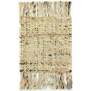 Tapis rectangulaire en jute naturelle tissé à la main, style moderne, écologique, nettoyage à sec, antidérapant, zéro hauteur de poils, tapis de surface moyenne - Product Image 1