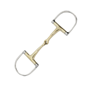 Bocado de Caballo de Acero Inoxidable Premium con Anillo en D, Recubrimiento de Latón, Boquilla de Una Sola Articulación, Bocado Cómodo para Montar a Caballo - Product Image 3
