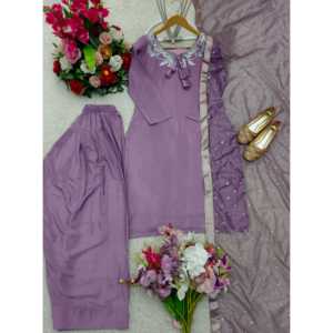 Beau haut et bas pour femmes avec Dupatta fantaisie pour les fêtes - Product Image 4