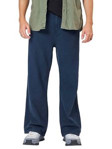 Jean baggy classique pour homme, en coton moderne, style streetwear, coupe large, denim ample, couleur unie, écologique, taille mi-haute, style décontracté - Product Image 1