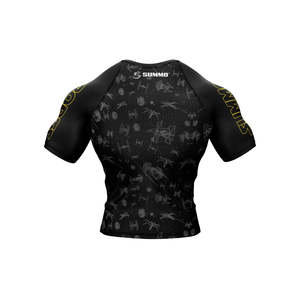 Rashguard MMA personnalisé à manches courtes pour homme - Respirant, confortable, service OEM avec logo personnalisé, haute qualité, couleur et matériau personnalisables - Product Image 4