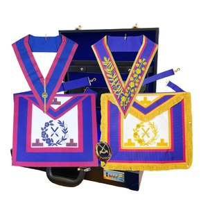 ผ้ากันเปื้อนเมสันบลูลอดจ์คุณภาพสูง หนังสีขาว ปักลายเส้นเงินแบบกำหนดเอง ผ้ากันเปื้อนพิธีกรรม ผ้ากันเปื้อนสั่งทำพิเศษจากผู้ผลิต - Product Image 5