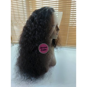 วิกผมลูกไม้แบบใสไร้กาว  ผมอินเดียหยิกแน่น  ความหนาแน่น 180% สีดำธรรมชาติ - Product Image 2