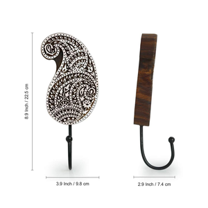 Crochets muraux pour la maison, crochets muraux en bois faits à la main pour sacs, clés, serviettes, chambre à coucher, salle de bain, cuisine, crochets de suspension, décoration intérieure - Product Image 3