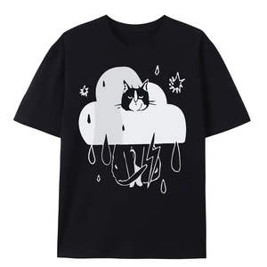 เสื้อยืดโอเวอร์ไซส์ผู้ชาย ล้างสีแบบแอซิด 100% ผ้าฝ้ายเนื้อละเอียด เป็นมิตรต่อสิ่งแวดล้อม ระบายอากาศได้ดี ทรงหลวม แขนสั้น สไตล์ลำลอง สตรีทแวร์ - Product Image 1