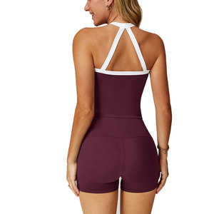 New Standard Women's 2 Piece <b>Sets</b> Ultra Lightweight Flexible Material Tight Fitting Short Top Casual Fitness Wear Women's <b>Sets</b> - Product Image 4