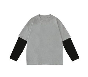 Camiseta térmica de manga larga para hombre, mezcla de algodón, cuello redondo, tejido suave, informal, para usar en capas. - Product Image 2