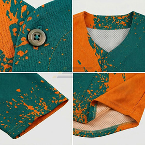 Maillot de baseball unisexe personnalisé, respirant, à séchage rapide, vente en gros, vêtements de sport OEM avec technique de sublimation, chemises grandes tailles - Product Image 5