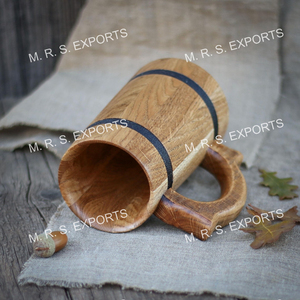 Jarra de Cerveza Artesanal de Madera, Taza Medieval para Beber, Apta para Alimentos, a Prueba de Fugas, Reutilizable, Vajilla de Madera al por Mayor - Product Image 3