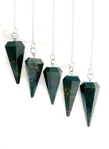 Pendule de pierre de sang naturelle pour la guérison amour radiesthésie cristal poli outil de divination spirituelle décoration de la maison cadeau - Product Image 2