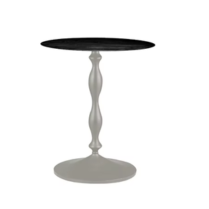 Mesa de Centro Redonda con Tapa de Mármol Blanco Duradero, Estructura de Hierro Moderna, Uso Interior en Sala de Estar, Ideal para Aniversarios y Regalos de Inauguración - Product Image 4