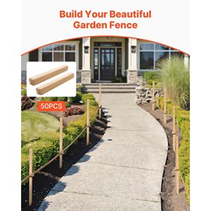 50 Pezzi Picchetti in Legno di Abete 36x0.75x0.75 con Punta Affilata per Giardino, Pali di Livellamento in Legno per Supporto Piante, Recinzioni, Tralicci e Cancelli - Product Image 2