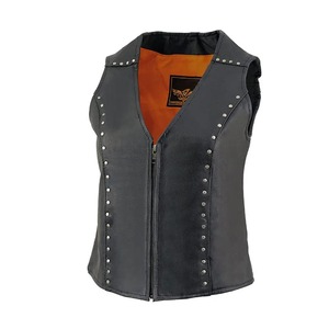Chaleco de Motocicleta de Cuero Genuino Premium para Mujer 2026 con Cierre Triple Impermeable Estilo Urbano de Alta Gama - Product Image 5