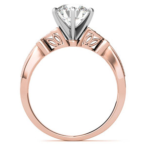 แหวนทองคำแท้ 14k/18k ประดับเพชรทรงกลมเจียระไนแบบบริลเลียนท์ เพชรเลี้ยงในห้องปฏิบัติการ ดีไซน์โบราณแบบมิลเกรน สำหรับผู้หญิงและเด็กผู้หญิง - Product Image 4