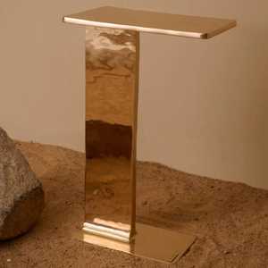 Trending Design Modern <b>Gold</b> Metal <b>Console</b> <b>Table</b> Minimalist Pedestal Design Stable Living Room Furniture Entryway Decor - Product Image 5