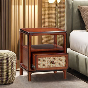 Mesa de Noche de Madera Colección LAYTON con 2 Cajones, Muebles de Dormitorio, Juego de Dormitorio, Embalaje en Cartón, Suministro Directo desde Vietnam - Product Image 1