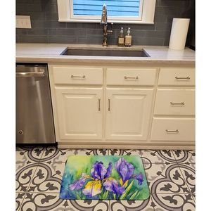 Alfombra de baño de espuma viscoelástica con acuarela Tennessee Iris, alfombra de cocina antifatiga lavable a máquina, cojín cómodo para uso en baño y cocina - Product Image 2