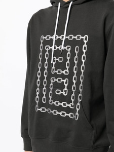 Sudadera con Capucha de Diseño de Cadena Negra Personalizada OEM para Hombre, Sudadera con Capucha de Algodón Grueso, Ropa Casual de Calle para Otoño - Product Image 3