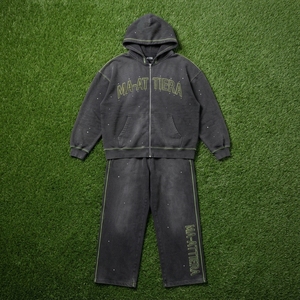 Chándal con Capucha para Hombre, Manga Larga, Cierre Frontal con Cremallera, Estampado de Letras, Corte Holgado, Informal, Otoño, Algodón, Color Sólido, Diseño Transpirable - Product Image 6