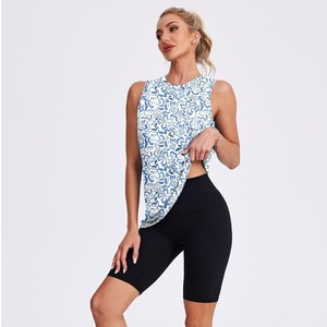 Débardeur court côtelé extensible sans manches pour femme, séchage rapide, écologique, confortable, style streetwear décontracté, idéal pour l'été - Product Image 1