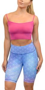 Shorts de Mujer de Cintura Baja con Estampado Floral, Color Degradado, Transpirables, de Punto, Spandex y Algodón, Corte Regular, Secado Rápido, Cierre con Cordón - Product Image 1
