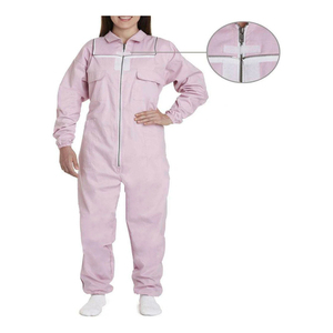 Traje de Apicultura Rosa con Capucha y Logotipo Personalizado, Ajuste Holgado, Ropa de Seguridad Transpirable para Uso en Laboratorio, Nivel de Protección D - Product Image 4