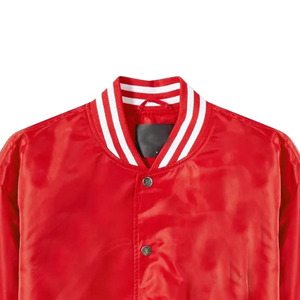 เสื้อแจ็คเก็ตวาร์ซิตี้สีแดงสำหรับผู้ชาย คอปกพับได้ แขนยาว ปิดด้วยกระดุม สวมใส่ได้ในฤดูใบไม้ร่วง สไตล์ลำลอง - Product Image 6