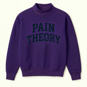 เสื้อสเวตเชิ้ตคอเต่าลายกราฟิก Pain Theory สีชาร์โคล วินเทจ ยูนิเซ็กส์ ผ้าฟลีซ แขนยาว ทรงโอเวอร์ไซส์ สวมใส่สบาย เหมาะสำหรับฤดูหนาว สไตล์สตรีท - Product Image 4