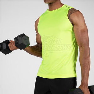 Camiseta sin Mangas Casual para Hombre con Logotipo Personalizado, Tejida en 100% Algodón, Ropa Deportiva Ligera, Tejido Transpirable de Secado Rápido, Corte Moderno sin Mangas - Product Image 6