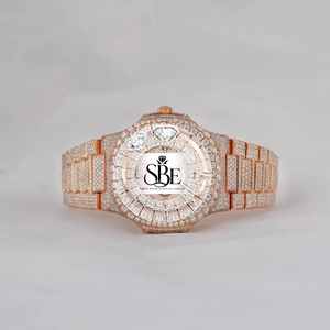 Reloj de Lujo con Diamantes Estilo Hip Hop, Movimiento Automático, VVS1, Moissanita, con Caja, para Hombre - Product Image 1