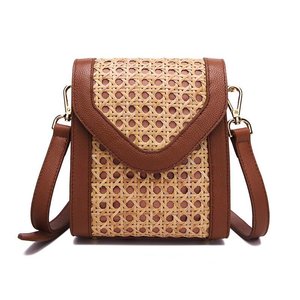 Vintage Bow Straw <b>Bag</b> for <b>Women</b> Handwoven Seagrass <b>Beach</b> Tote with Linen Lining Eco-friendly Spring Fashion Shoulder Handheld - Product Image 5