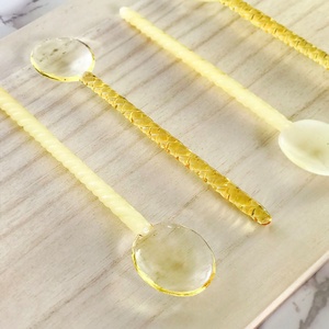 ช้อนแก้วโบโรซิลิเกตสำหรับงานแต่งงาน-หลากสี เป็นมิตรกับสิ่งแวดล้อมและทนทาน อุปกรณ์บนโต๊ะอาหาร - Product Image 4