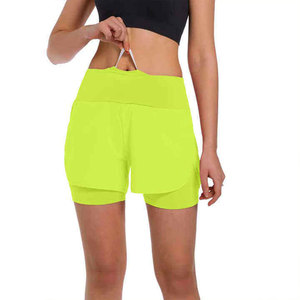 Yoga & Running High Waist Quick Dry Compression <b>Shorts</b> for <b>Women</b>-Skinny Fit Nylon Spandex - Product Image 2