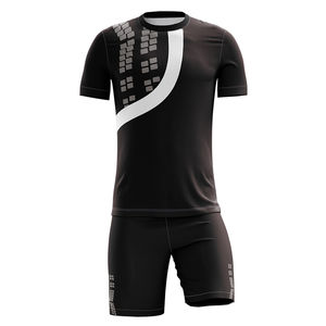 Uniforme de Fútbol Personalizable y Transpirable para Equipos, Tela Personalizada, Unisex, Adulto, Color Negro, Logotipo, Servicio OEM - Product Image 1