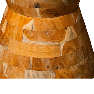 Table d'appoint en racine de teck artisanale ARTERRA Premium - Motif grain naturel rustique, artisanat écologique, style antique pour salon - Product Image 5