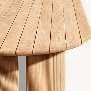 Mesa rectangular de madera de teca ecológica con un estilo moderno y sencillo para uso en exteriores. - Product Image 5