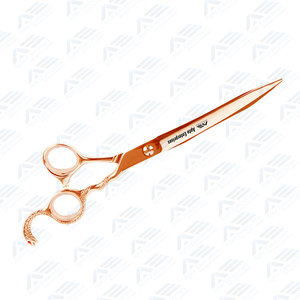 Copper Color Coated Grooming <b>Scissor</b> 7.5" Professional <b>Dog</b> Hair Cutting <b>Scissors</b> with Finger Rest Sharp and Durable Pet Grooming - Product Image 2