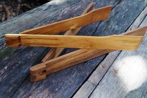 Teak Wood Salad <b>Tongs</b> Elegant Housewarming & <b>Kitchen</b> Gifts for Buyers - Product Image 5