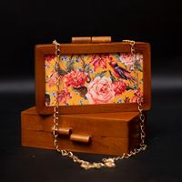 Bolso de Mano Elegante de Madera con Cristales para Mujer, Accesorios de Moda para Fiestas Nocturnas de Lujo, RR202518323 RR ENTERPRISES India