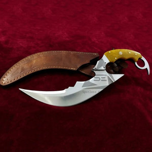 Cuchillos de hoja fija DIY de la mejor calidad con mango de madera, opciones de color personalizado y OEM - Hecho en Pakistán - Product Image 4