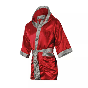 Robe de boxe Muay Thai pour hommes, personnalisée, professionnelle, pour entraînement MMA, en satin extensible, séchage rapide, durable, robe de boxe traditionnelle - Product Image 5
