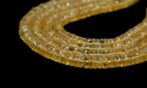 Citrine Faceted Stone <b>Beads</b> in Tyre Shape <b>Heishi</b> Cut <b>Beads</b> with Wheel Cut Spacer Citrine Faceted Stone <b>Beads</b> - Product Image 4