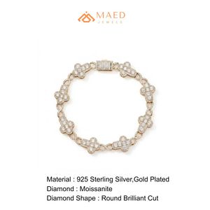 Pulsera de Cadena Fina con Moissanita en Oro Rosa, Joyería de Moda de Los Ángeles, Regalo Elegante para Uso Diario - Product Image 6