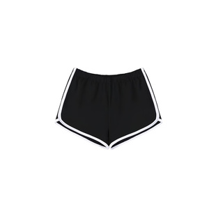 <b>Women's</b> High Waist <b>Black</b> Running <b>Shorts</b> With White Trim Quick Dry Athletic <b>Shorts</b> Sporty Fit Elastic Waist Casual Gym Wear - Product Image 4