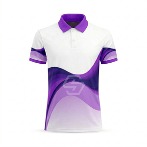 Polo de golf à manches courtes de haute qualité, prix d'usine en gros, respirant, tricoté, 100% polyester, séchage rapide, style décontracté - Product Image 1