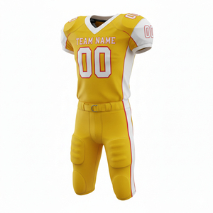 Conjunto de Uniforme de Fútbol Americano Personalizable, Pantalones Cortos y Camiseta, 100% Poliéster Transpirable, Tallas Grandes, Logotipo Frontal con Impresión Digital - Product Image 5