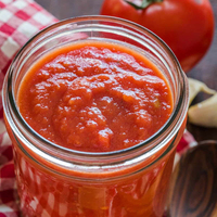 Pâte de tomate pour pizza en conserve, matière première en fût, vente en gros pour restaurants, prix usine