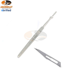 ใบมีดผ่าตัดเหล็กกล้าคาร์บอน ปลอดเชื้อ เบอร์ 11 พร้อมด้ามจับแบบใช้ซ้ำได้ สำหรับการผ่าตัดทางการแพทย์ ทันตกรรม สัตวแพทย์ และห้องปฏิบัติการ - Product Image 2